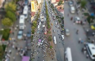 Bitlis’teki 9 araçlı zincirleme kaza havadan görüntülendi:...
