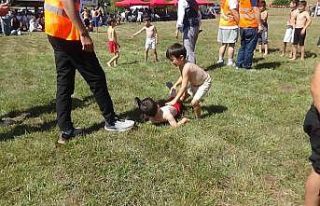 Bölgenin son Hacet Bayramı’nda miniklerin güreşleri...