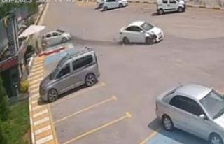 Bolu Dağı’nda otomobil, işletme otoparkına daldı