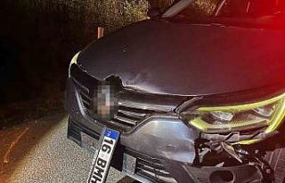 Bursa’da ayı ile çarpışan araç pert oldu, ayı...