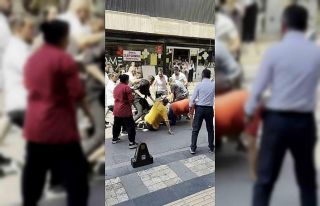 Cadde ortası bir anda boks ringine döndü