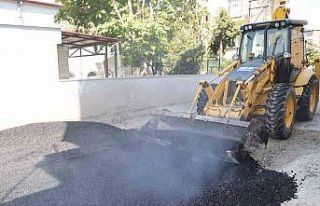 Canik’te asfalt yol çalışması