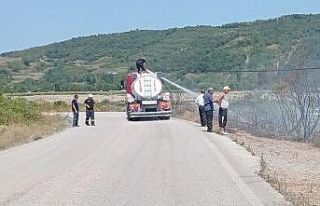 Çaycuma’da çalılık alanda yangın çıktı