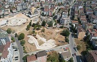 Çayırova Kent Meydanı’nda inşaat çalışmaları...