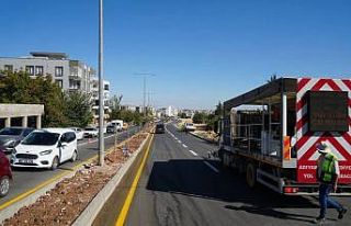 Çevre yolunda yol çizgi ve tabela düzenlemesi