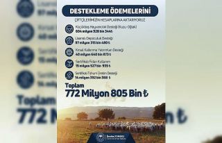 Çiftçilere 772 milyon 805 bin liralık tarımsal...