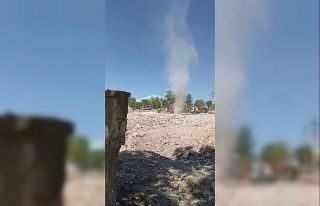 Çıkan hortumu gören çocuğun tepkisi gülümsetti