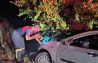 Çorum’da kontrolden çıkan otomobil ağaca çarptı:...