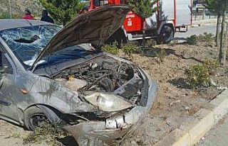 Çorum’da otomobil takla attı: 2 yaralı