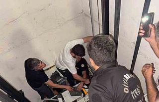 Diyarbakır’da maça gelen taraftarlar asansörde...