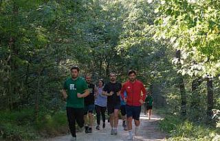 Doğada spor yapmanın keyfini yaşadılar