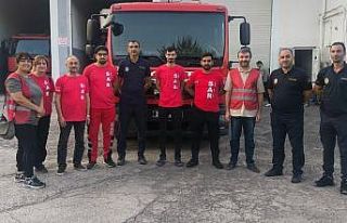Elazığ belediyesi itfaiyesinden sar ekibine destek...