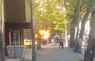 Elektrik panosunun patlaması sonucu çıkan yangın...