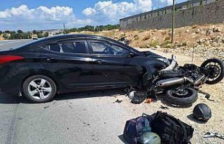 Emet’te otomobille motosiklet çarpıştı: 1 yaralı