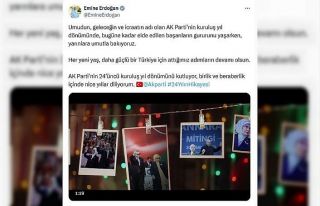 Emine Erdoğan’dan AK Parti’nin 24. kuruluş yıl...