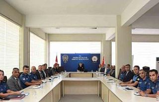 Emniyet Müdürü Baybaba, birim amirleriyle toplantı...