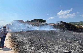 Erdek’te arazi yangını kısa sürede söndürüldü:...