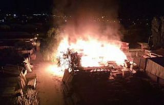 Erzincan’da Keresteciler Sitesinde yangın