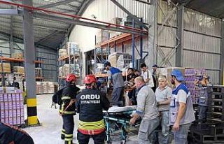 Fabrikada palet makinesine sıkışan işçi ağır...