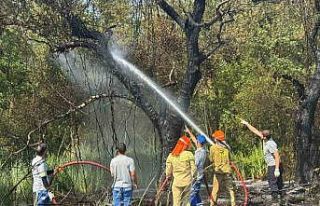 Fethiye Akmaz Plajı’nda çıkan yangın kontrol...