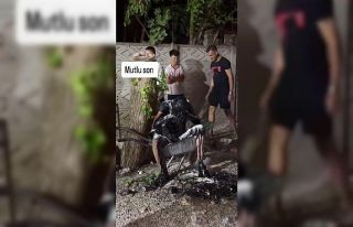 Gelenek değil, eziyet: Damadın üstüne motor yağı...