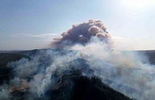 Gelibolu’da çıkan orman yangını dron ile görüntülendi