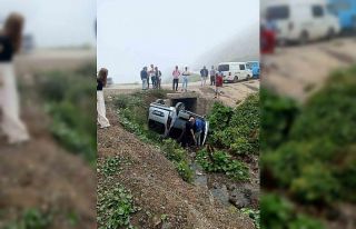 Gümüşhane’de yayla yolunda hafif ticari araç...