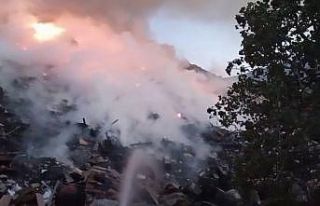 Hafriyat alanında çıkan yangın korkuttu