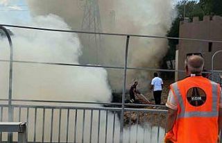 Hamsu köprüsünün yıkım çalışmaları sırasında...