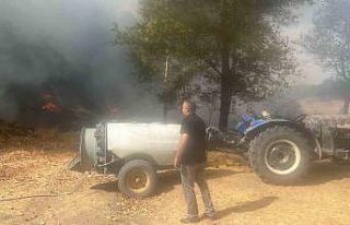 İnegöl’de çıkan yangın korkuttu