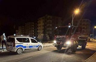 İnşaat malzemelerinin yanındaki otluk alan ateşe...