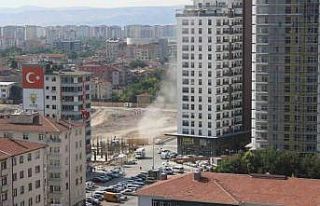 İş makinesi doğalgaz borusunu patlattı