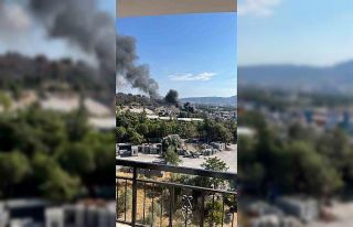 İzmir’de katı atık merkezinde yangın paniği