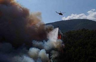 Karabük’teki orman yangınına havadan ve karadan...
