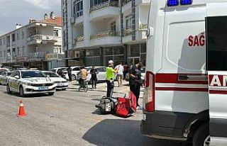 Karaman’da otomobille çarpışan motokurye yaralandı