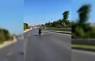 Karayolunda tek teker şov pahalı maloldu