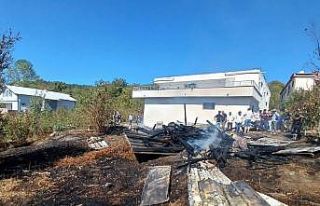 Kömürlükte yangın çıktı