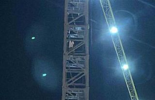 Kule vinçte intihara kalkışan şahsı, eşi ve...