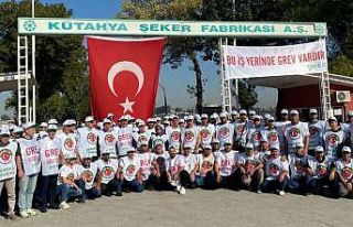 Kütahya Şeker Fabrikası işçileri greve başladı