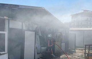 Malatya’da şantiyede korkutan yangın