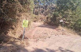 Marmaris Turgut Şelalesi yolunda bakım çalışmaları...