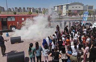 Öğrencilere afet güvenlik eğitimi verildi