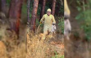 Orman ekipleri Çanakkale’de devam eden yangında...