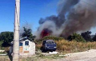 Otluk ve ağaçlık alanda çıkan yangın paniğe...