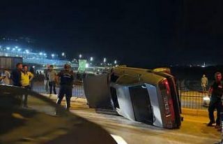 Otomobil kontrolden çıkarak takla attı: 1 yaralı