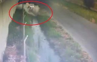 Otomobil sulama kanalına uçtu
