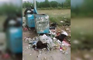 Pamukkale’de toplanmayan çöpler tepki çekti