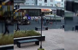 Parkta oynayan çocukları yerden yere vuran şahıs...