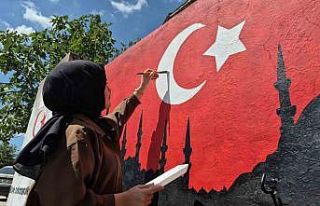 Resim öğretmeninin fırçasıyla mahallenin adı...