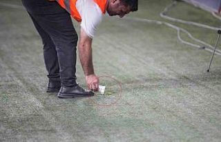 Samsunspor-Panathinaikos maçında statta "peygamberdevesi"...